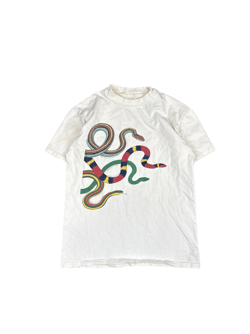 Retro Colorful Snake Graphic Tee (M)