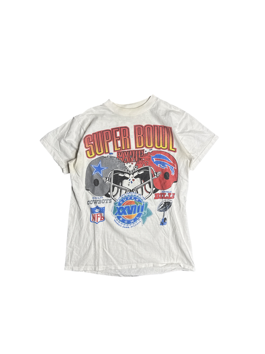 1994 Super Bowl XXVIII Dallas Cowboys vs Buffalo Bills Graphic Tee (S)