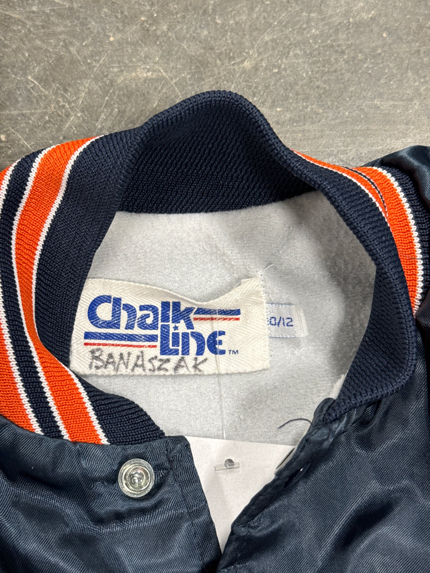 1980s Auburn Chalk Line Satin Bomber Jacket (S)