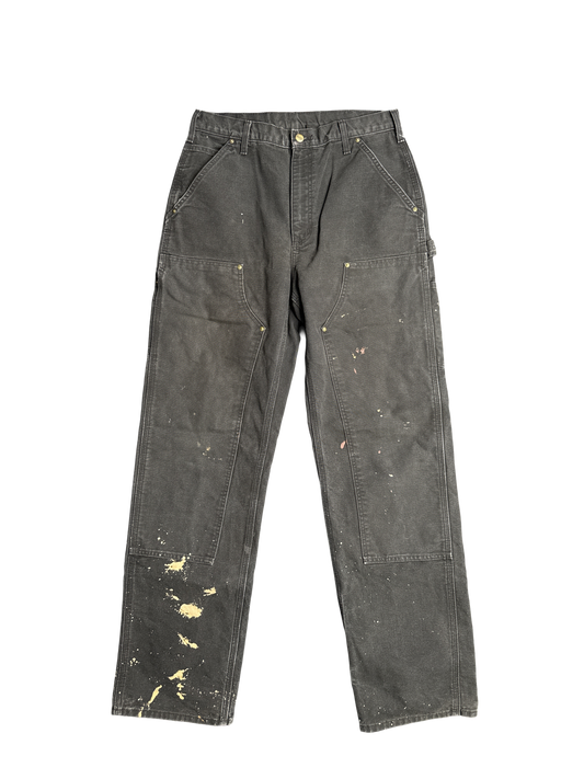 Carhartt B136 Black Double Knee Work Pants (32x34)