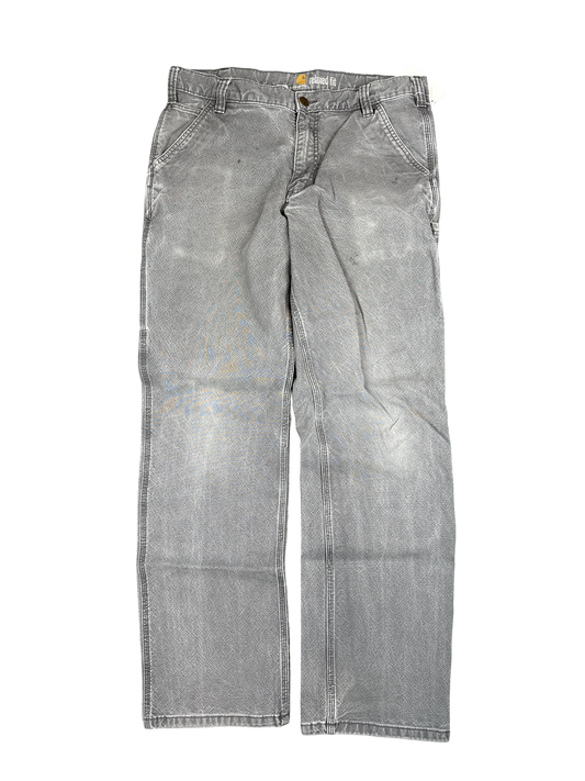Carhartt Gray Relaxed Fit Work Pants (36x34)