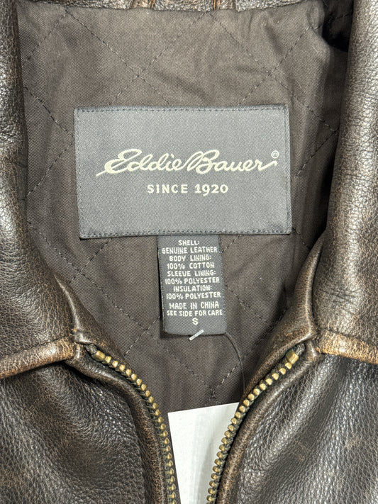 Eddie Bauer Genuine Leather Zip Jacket (S)