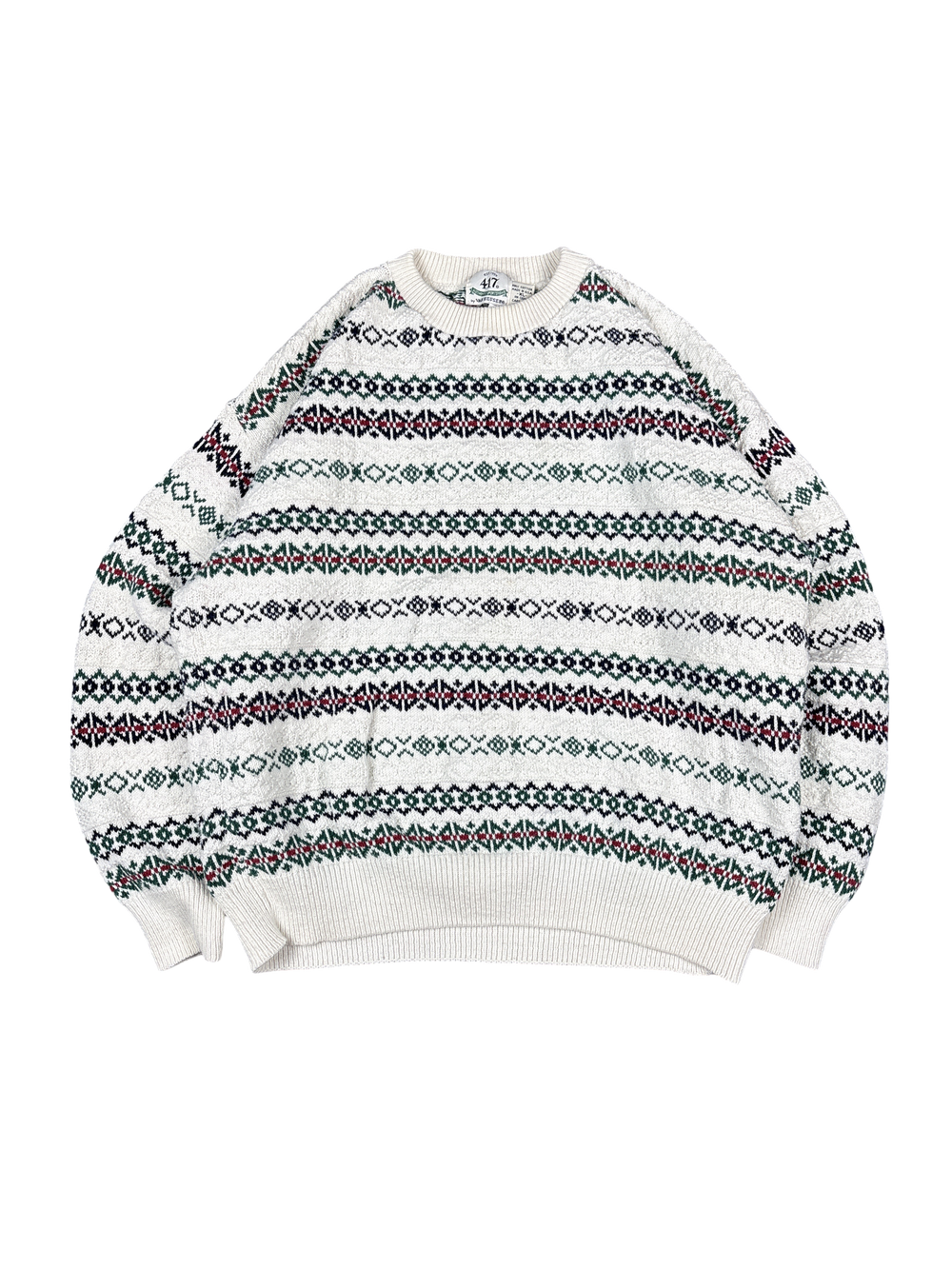 1980s Van Heusen 417 Fair Isle Knit Sweater (XL)