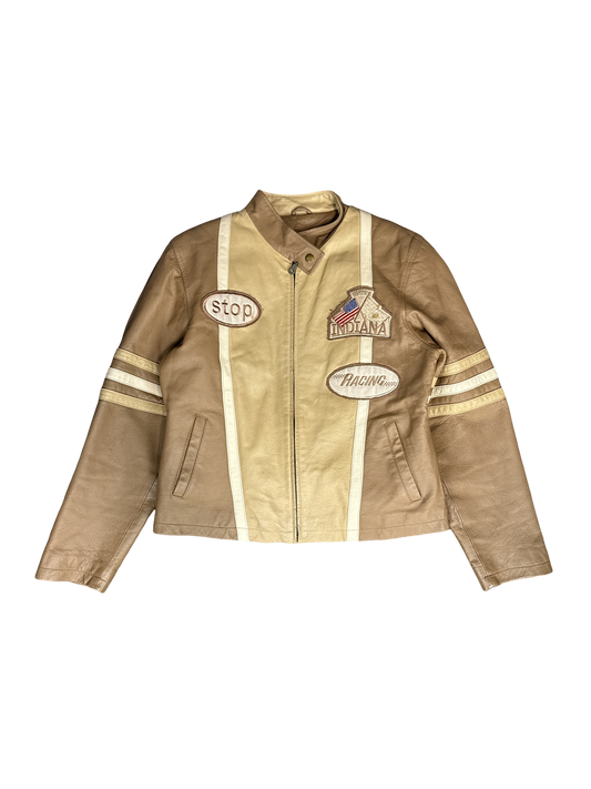 Retro Wilda Indiana Racing Leather Jacket (L)