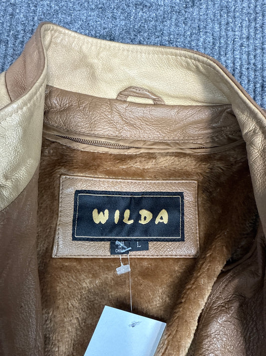 Retro Wilda Indiana Racing Leather Jacket (L)