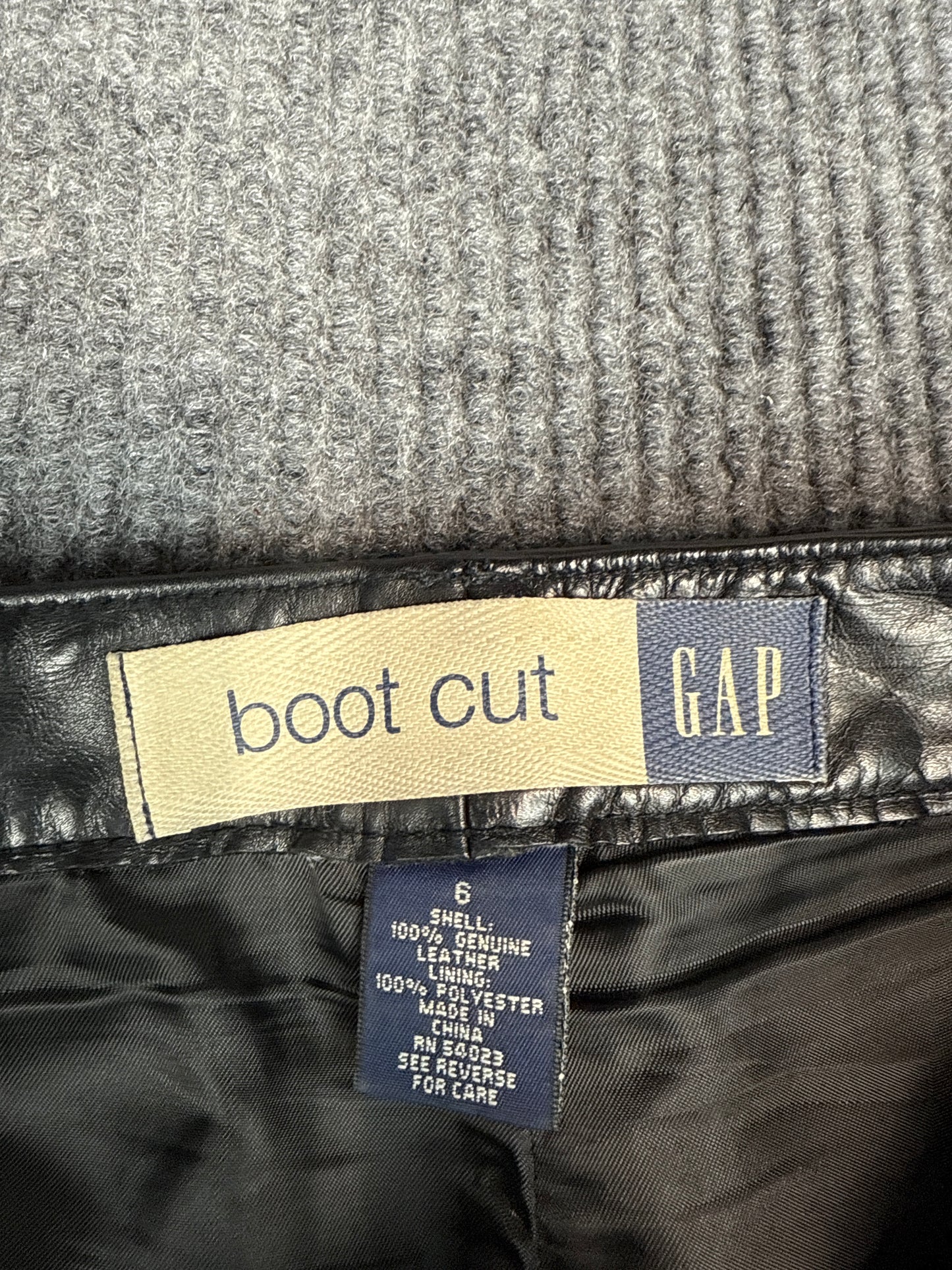 Y2K GAP Boot Cut Genuine Leather Pants (M)