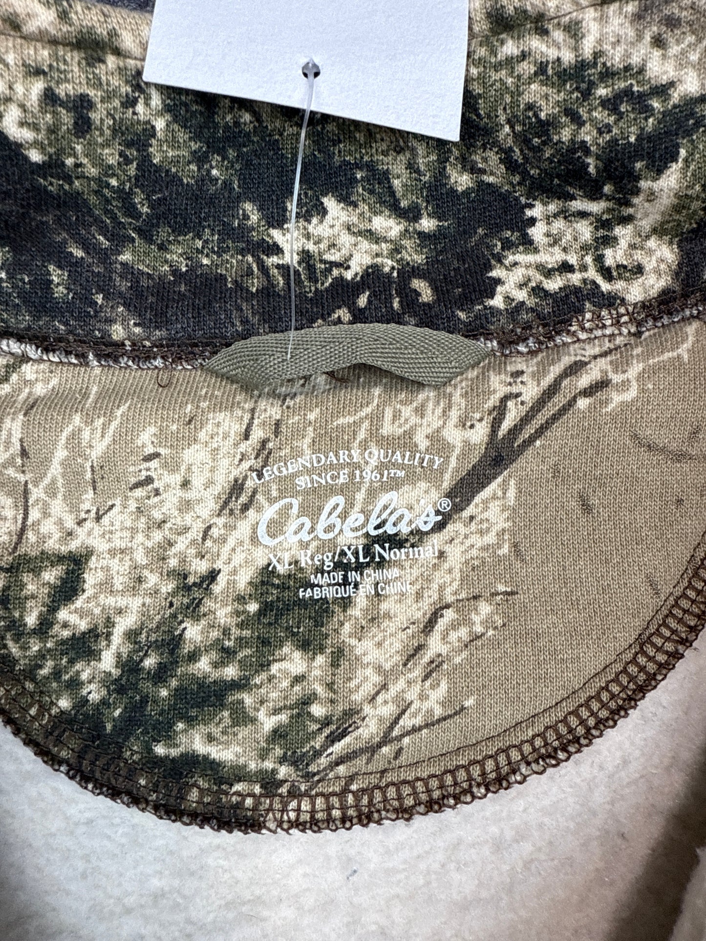 Cabela's Open Country Camo Quarter Zip Pullover (XL)