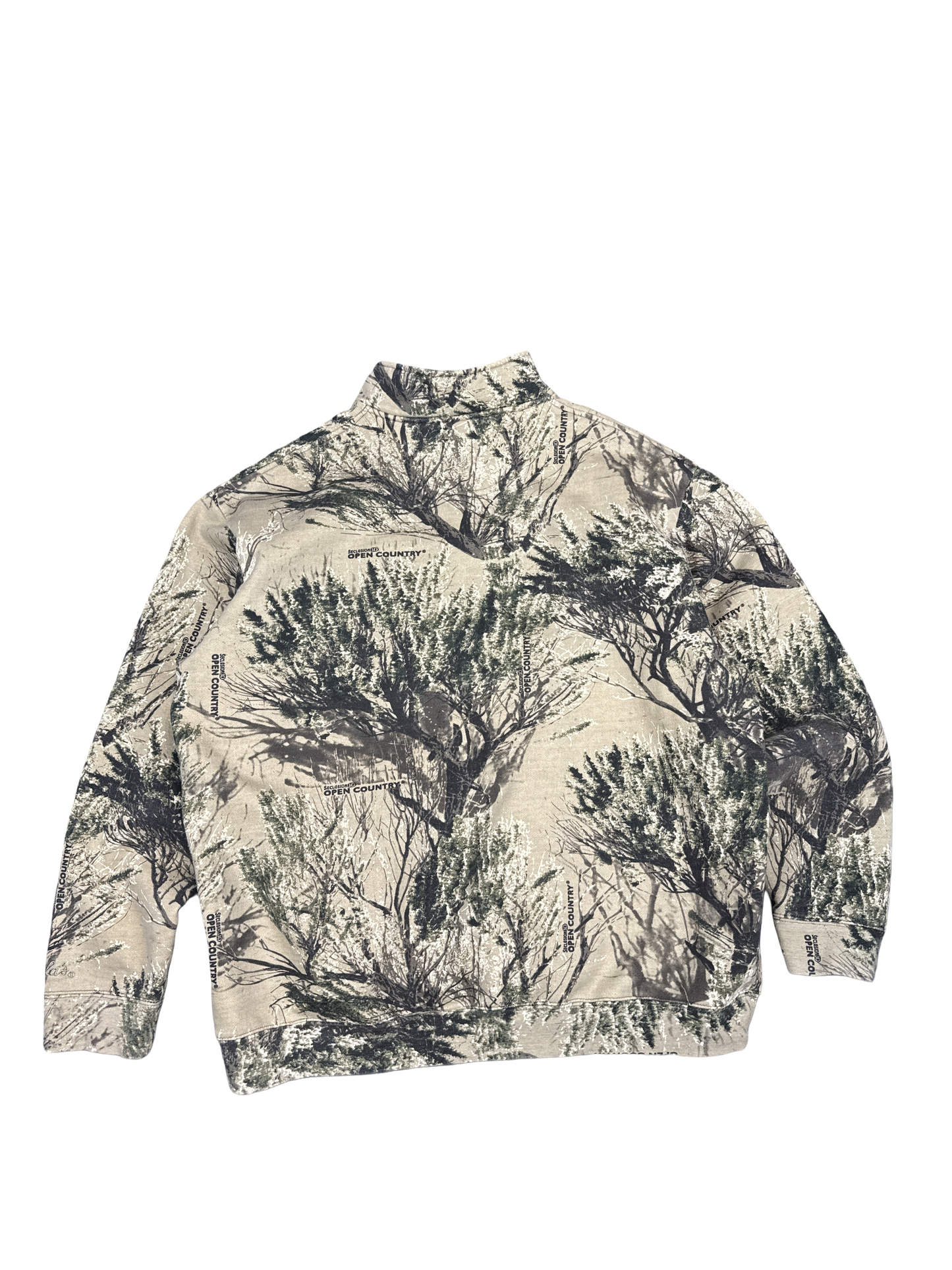 Cabela's Open Country Camo Quarter Zip Pullover (XL)