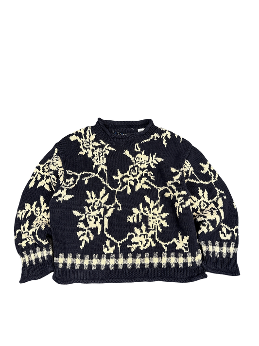 Floral Knit Sweater (L)