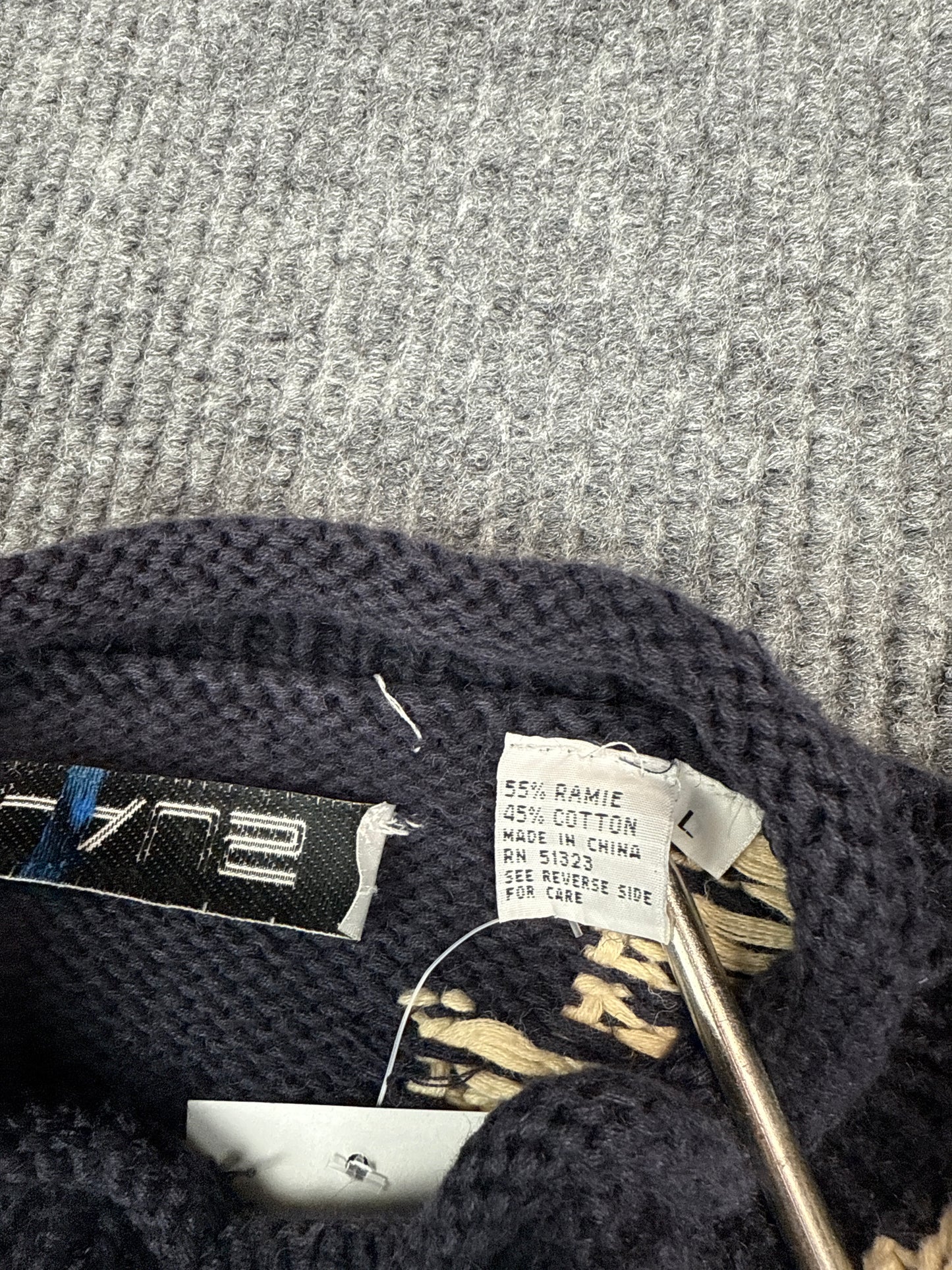 Floral Knit Sweater (L)