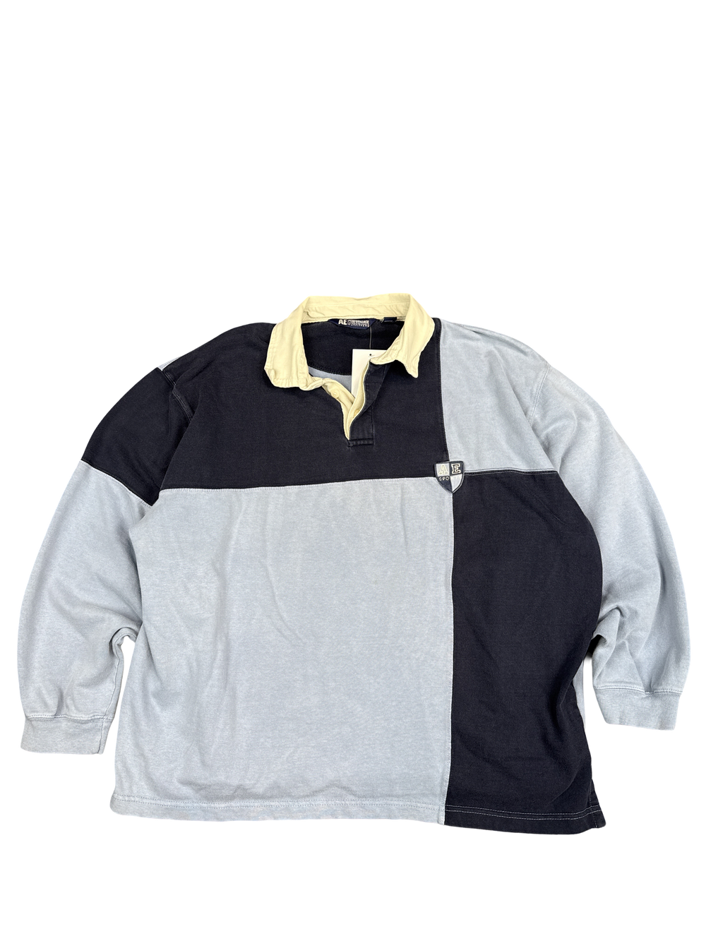 Y2K American Eagle Colorblock Rugby Shirt (XL)
