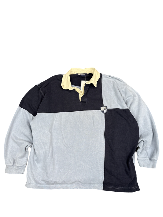 Y2K American Eagle Colorblock Rugby Shirt (XL)