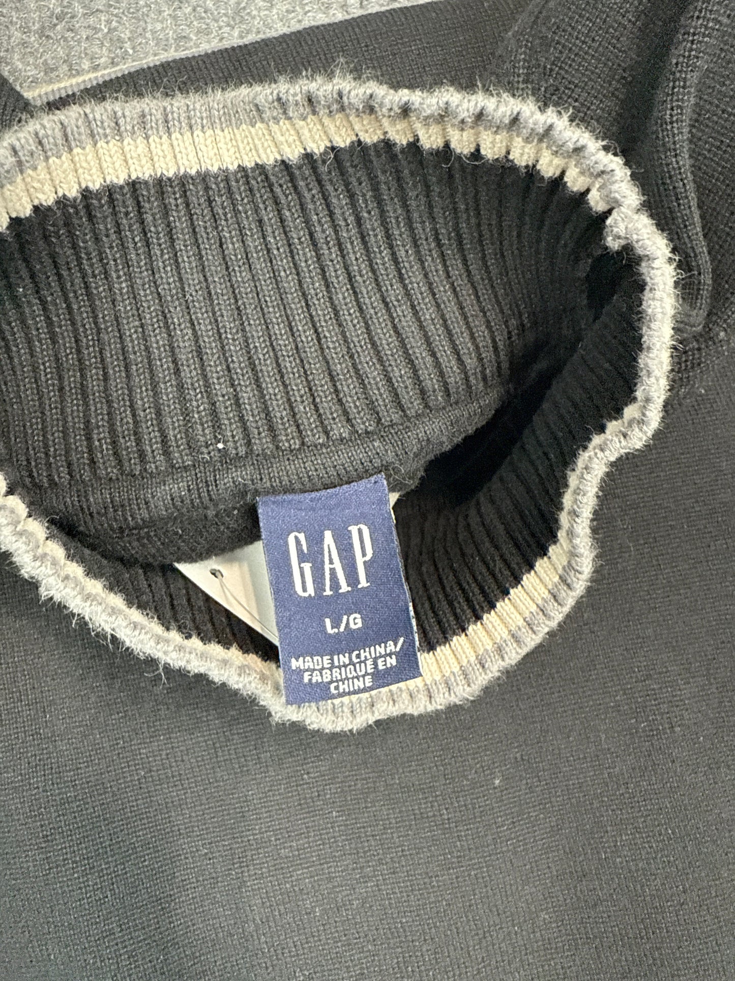GAP Striped Mock Neck Pullover Sweater (L)
