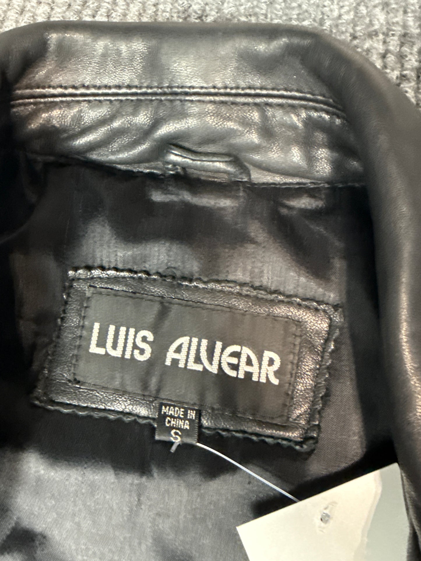 Luis Alvear Black Leather Zip Jacket (S)