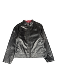 Brave Soul Black Faux Leather Moto Jacket (L)
