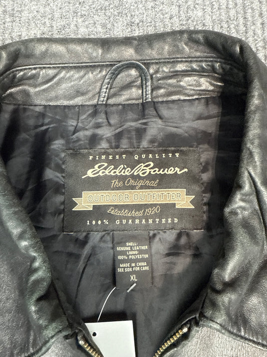 Eddie Bauer Genuine Leather Zip Jacket (XL)