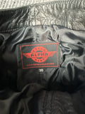Alpha Cycle Gear Black Leather Motorcycle Pants (30)