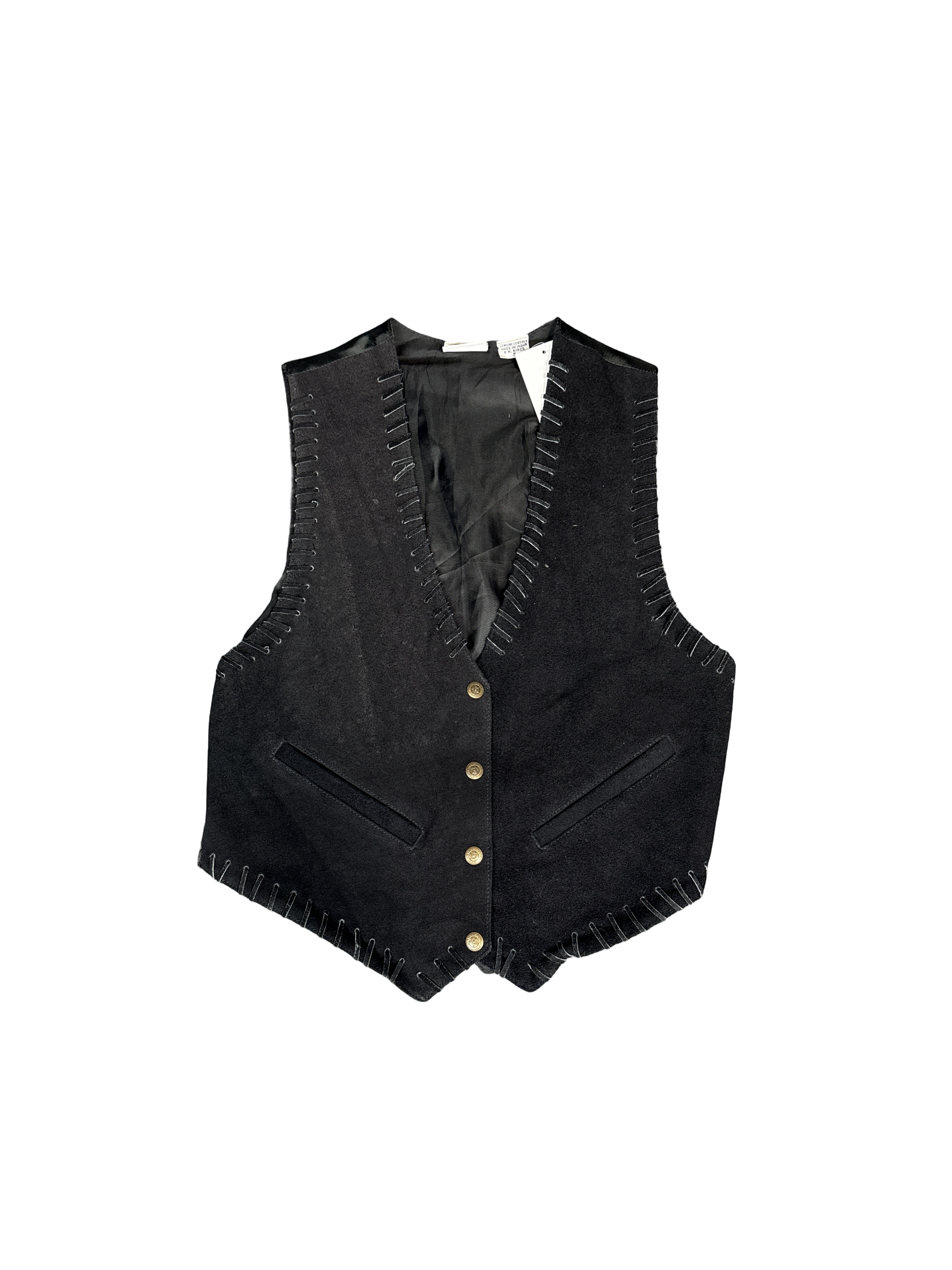 1990s County Seat Nuovo Genuine Leather Vest (S)