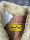Vintage Shearling Leather Jacket (L)