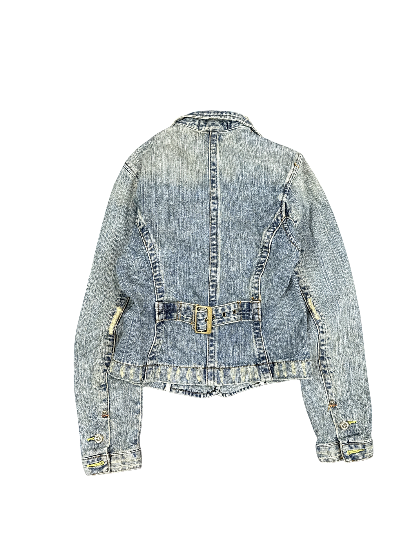Y2K Rampage Denim Belted Jacket (S)