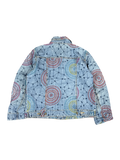 Embroidered Chico's Denim Jacket with Mandala Pattern (M)