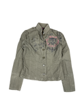 Morbid Threads Olive Military Graphic Jacket (M)