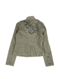 Morbid Threads Olive Military Graphic Jacket (M)
