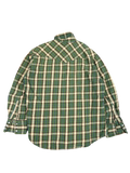 Wrangler Green Plaid Western Flannel Button-Up (M)