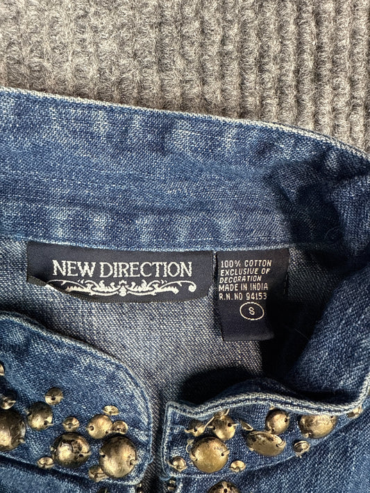 Y2K New Direction Studded Denim Jacket (S)