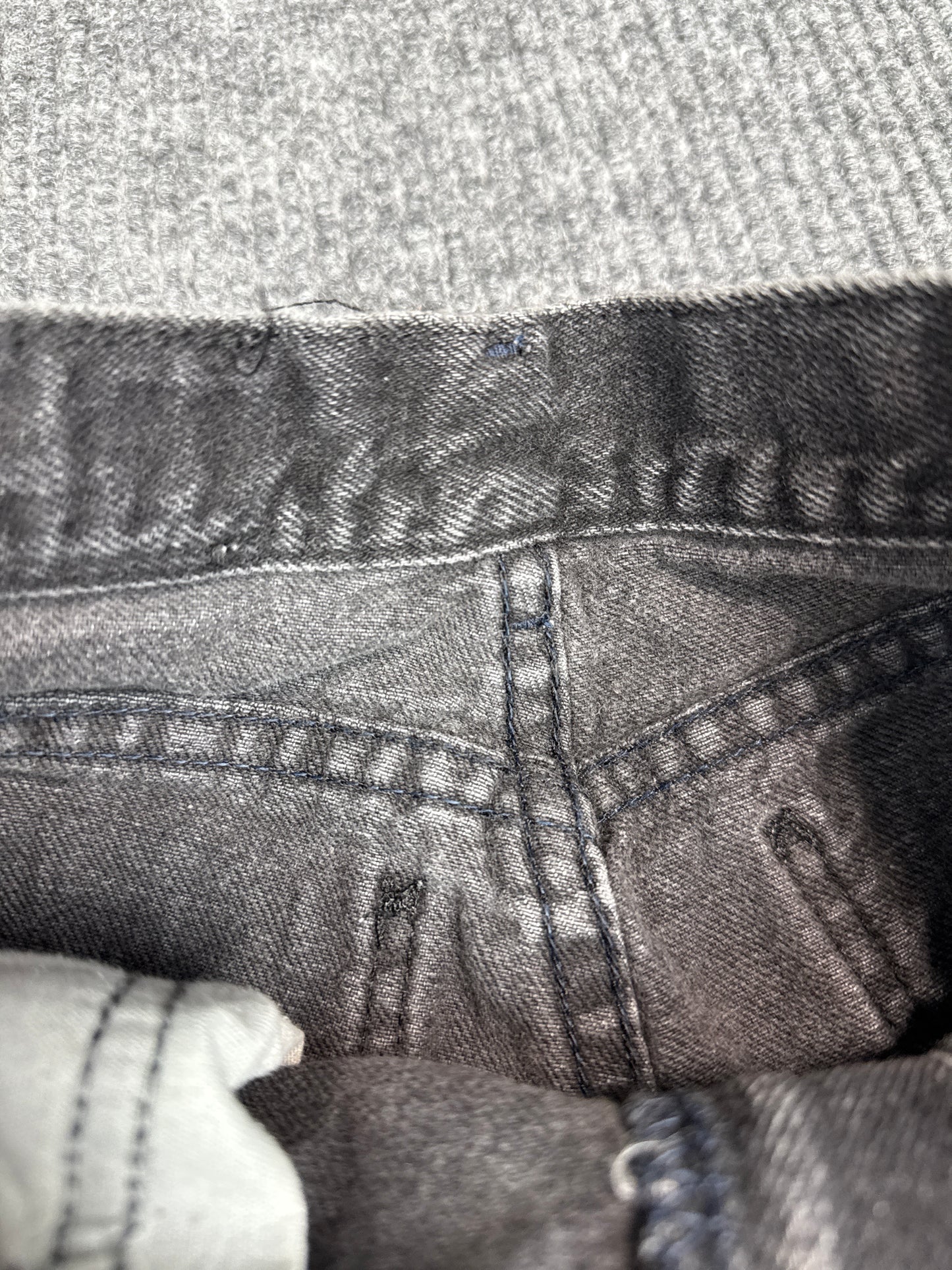 1990s Faded Black Denim Shorts (S)