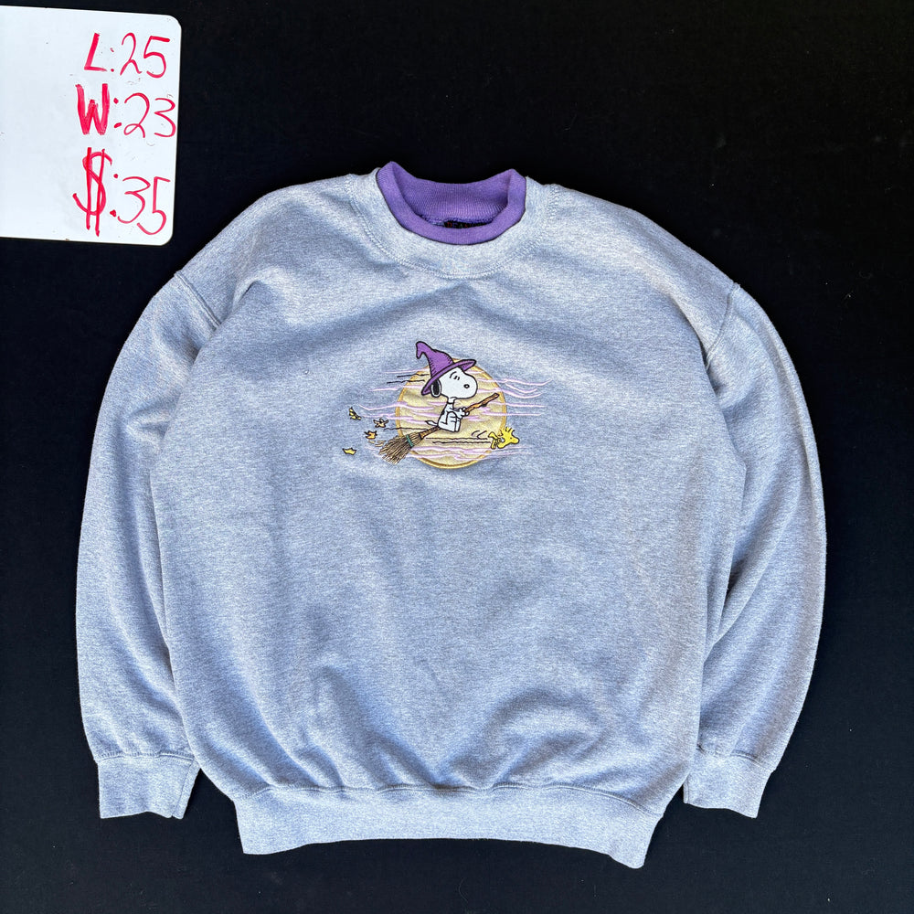 1990s Peanuts Snoopy Witch Graphic Sweatshirt (L)