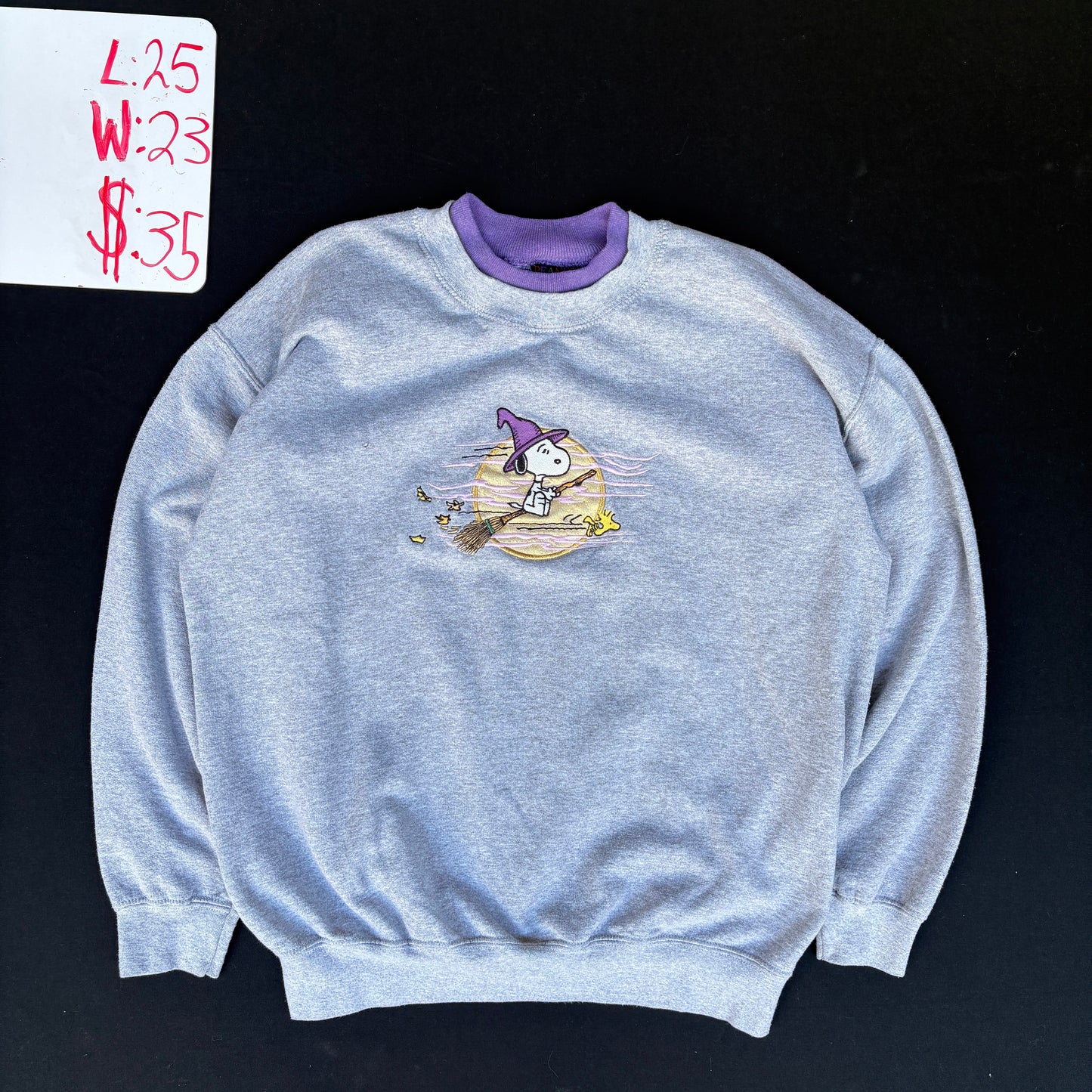 1990s Peanuts Snoopy Witch Graphic Sweatshirt (L)