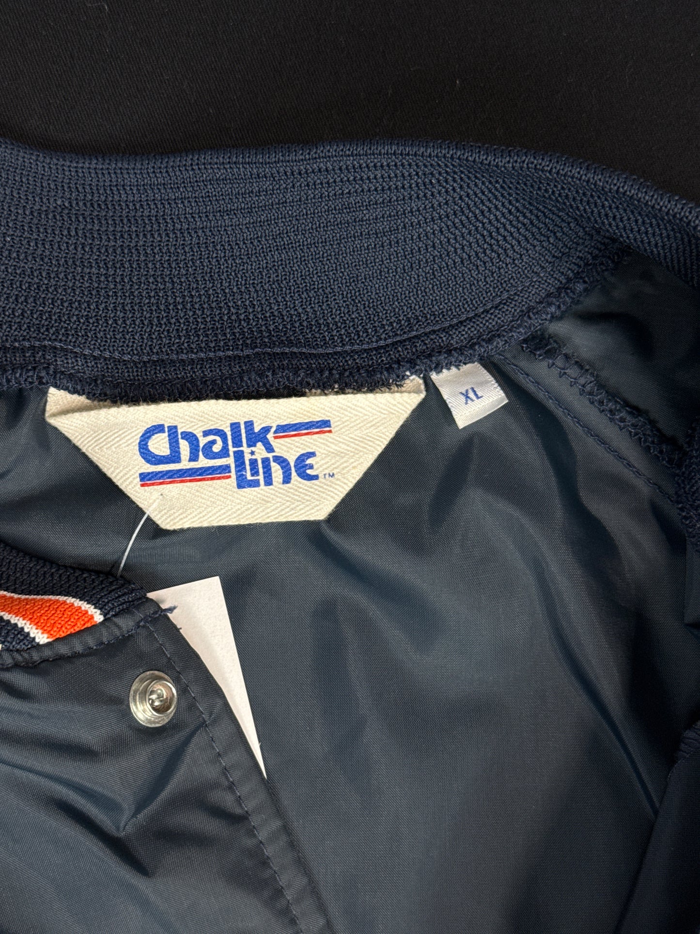 1990s Chalk Line Auburn AU Tigers Satin Bomber Jacket (XL)