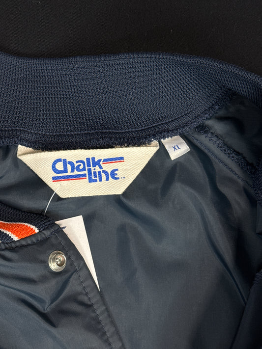 1990s Chalk Line Auburn AU Tigers Satin Bomber Jacket (XL)