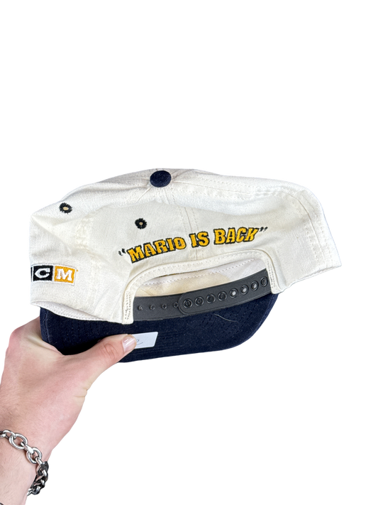 1990s CCM 'Mario Is Back' Hockey Graphic Snapback Hat (One Size)