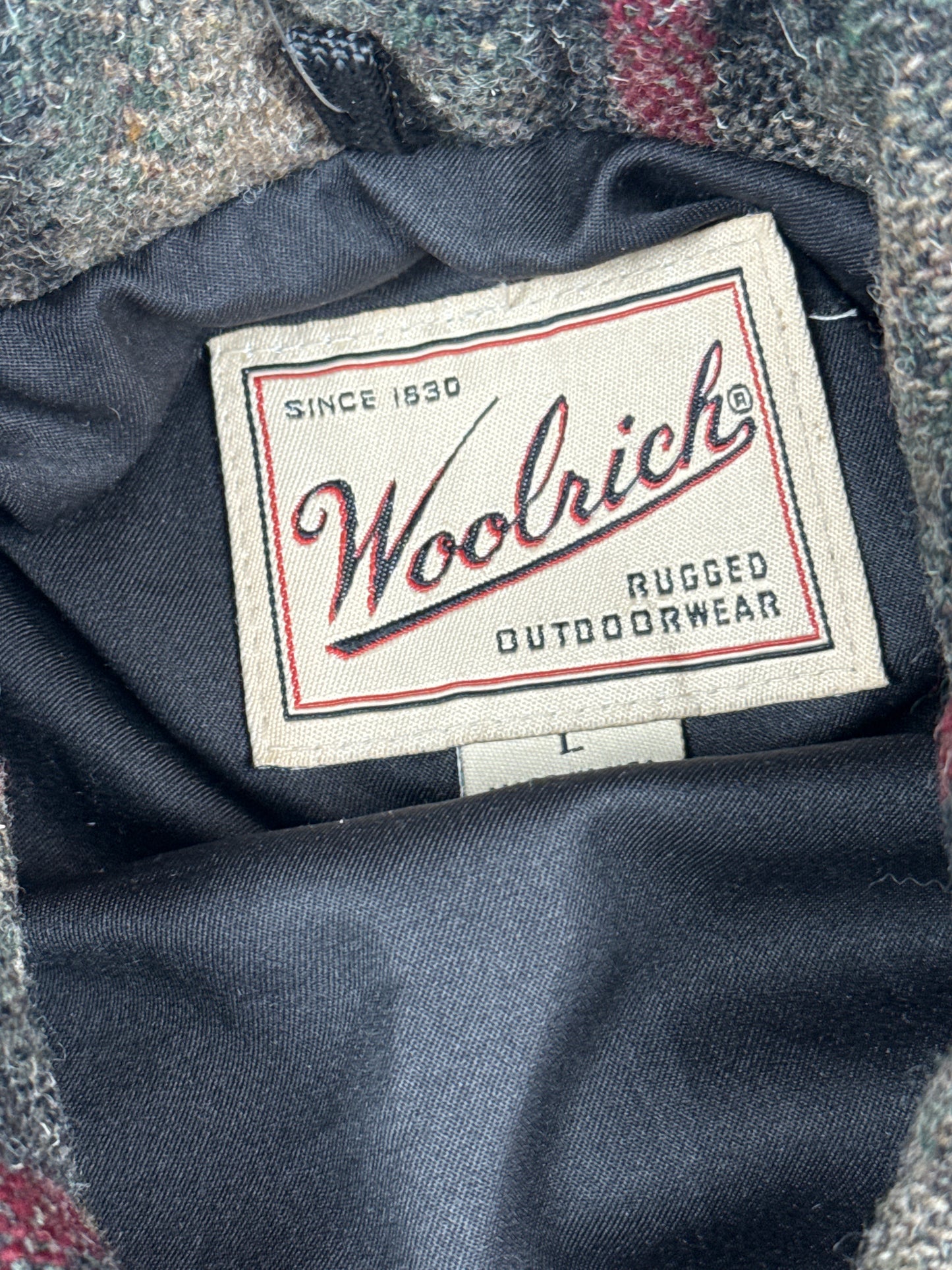 Woolrich Plaid Wool Zip Jacket (L)