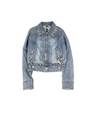 Y2K Pepe Jeans London Grommet Denim Jacket (S)