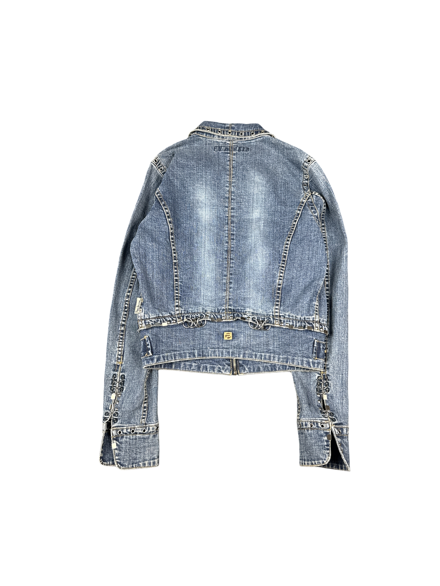 Y2K Pepe Jeans London Grommet Denim Jacket (S)