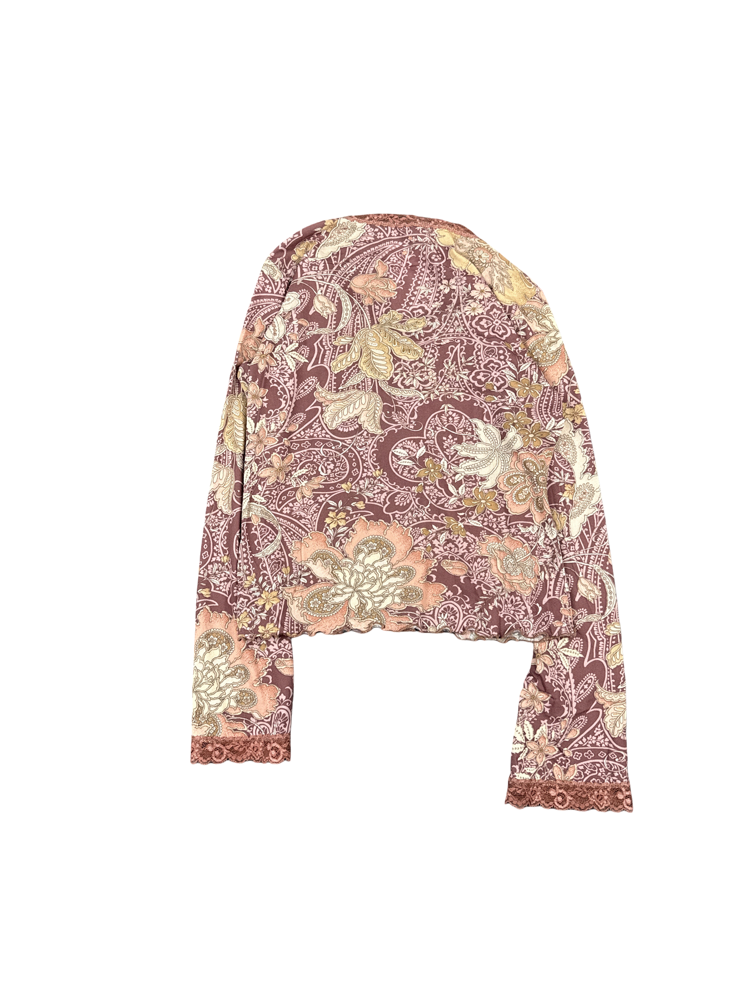 Y2K INC Floral Lace Trim Top (S)