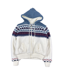 1980s Chill Chasers Nordic Knit Zip Hoodie (M)