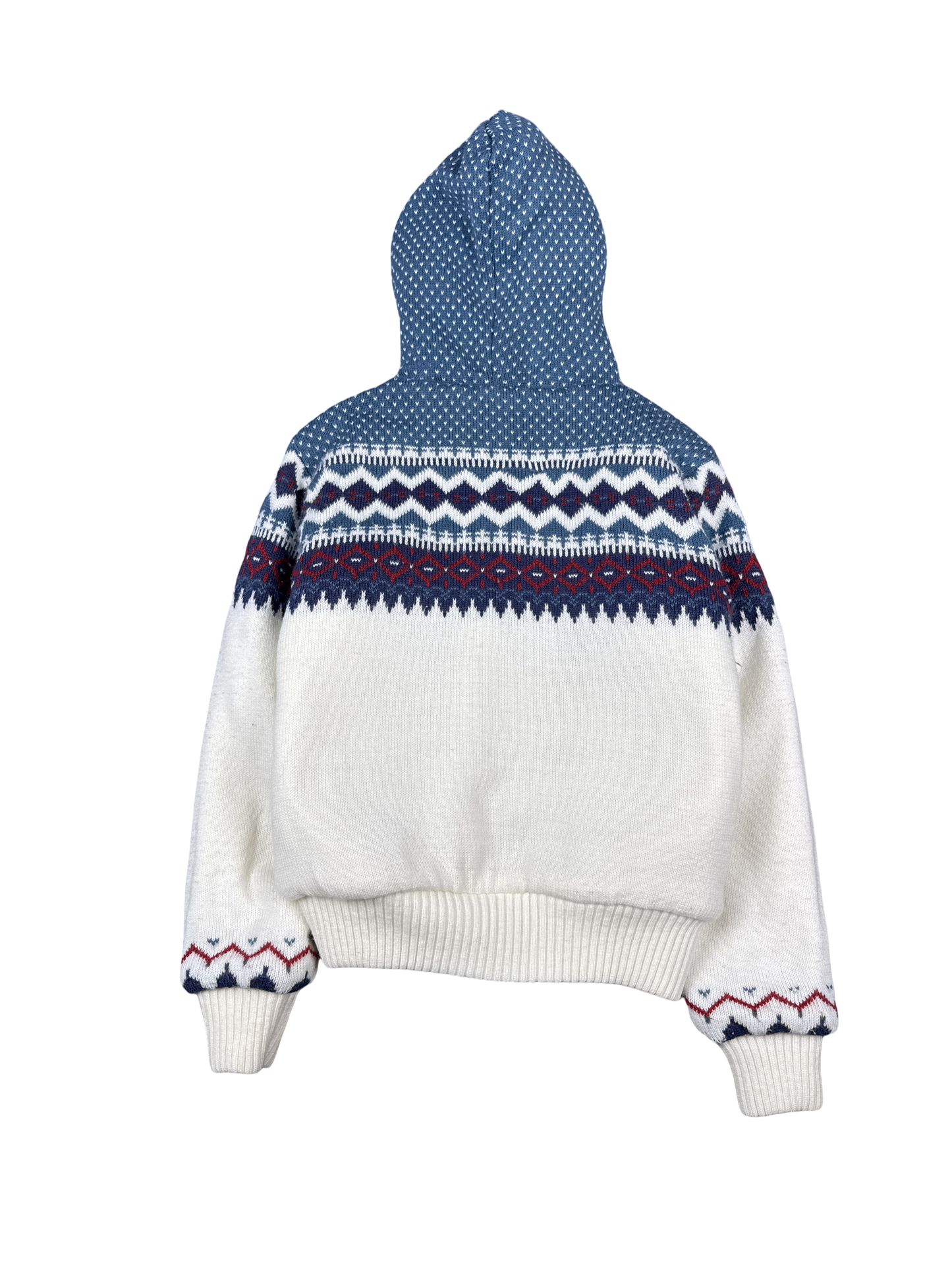 1980s Chill Chasers Nordic Knit Zip Hoodie (M)