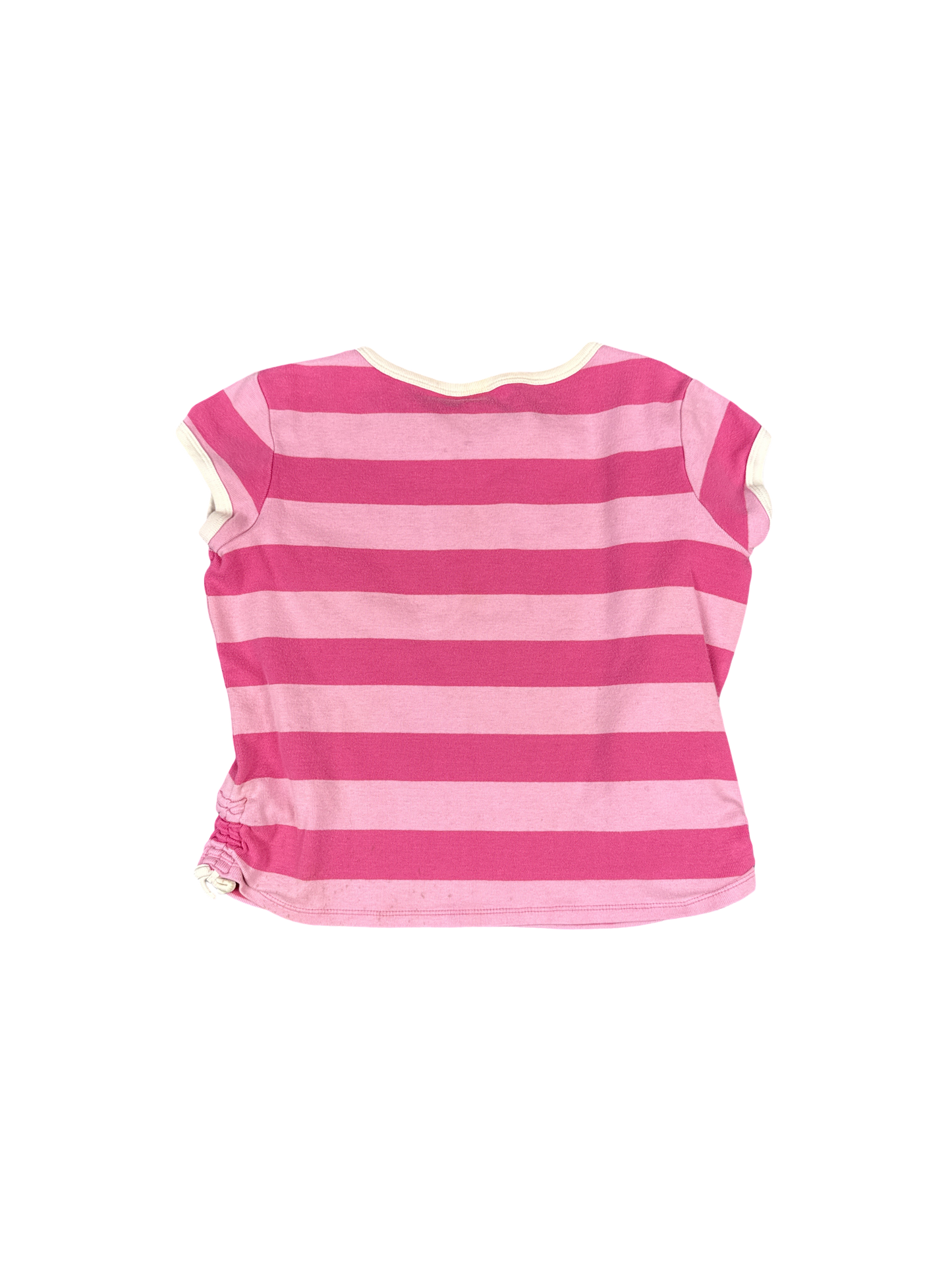Y2K GAP Pink Striped Cotton Tee (L)