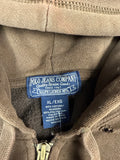 Polo Jeans Company Ralph Lauren RL67 Brown Zip Hoodie (XL)
