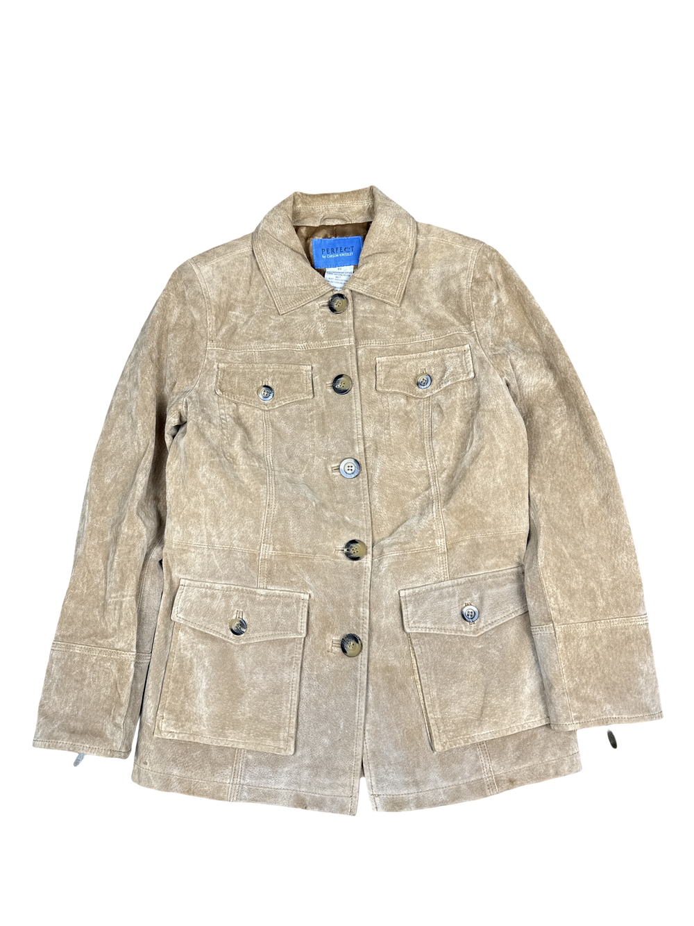 Suede Leather Utility Jacket by Perfect (XS)