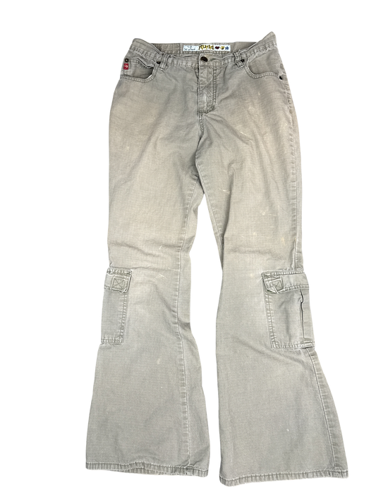 Y2K Mudd Cargo Flare Pants (M)
