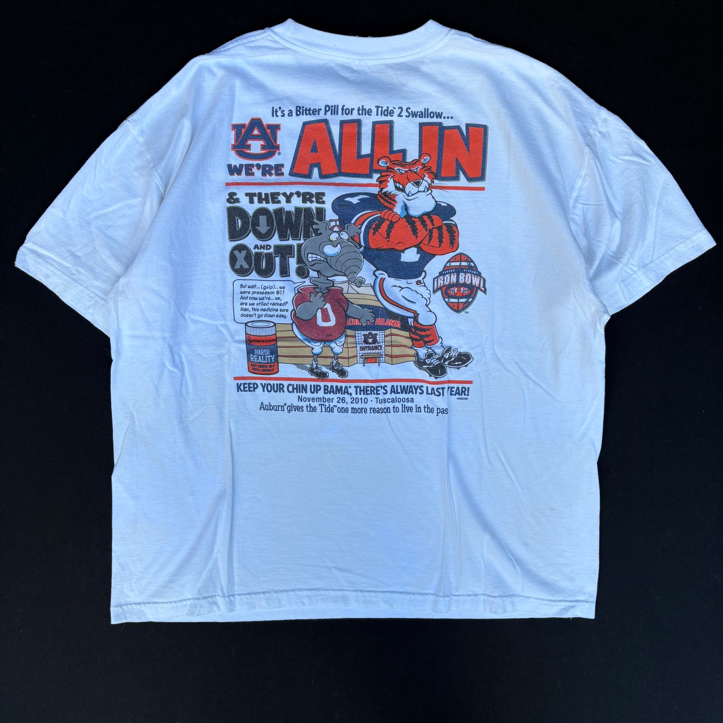 2010 Auburn Iron Bowl Victory Graphic Tee (2XL)