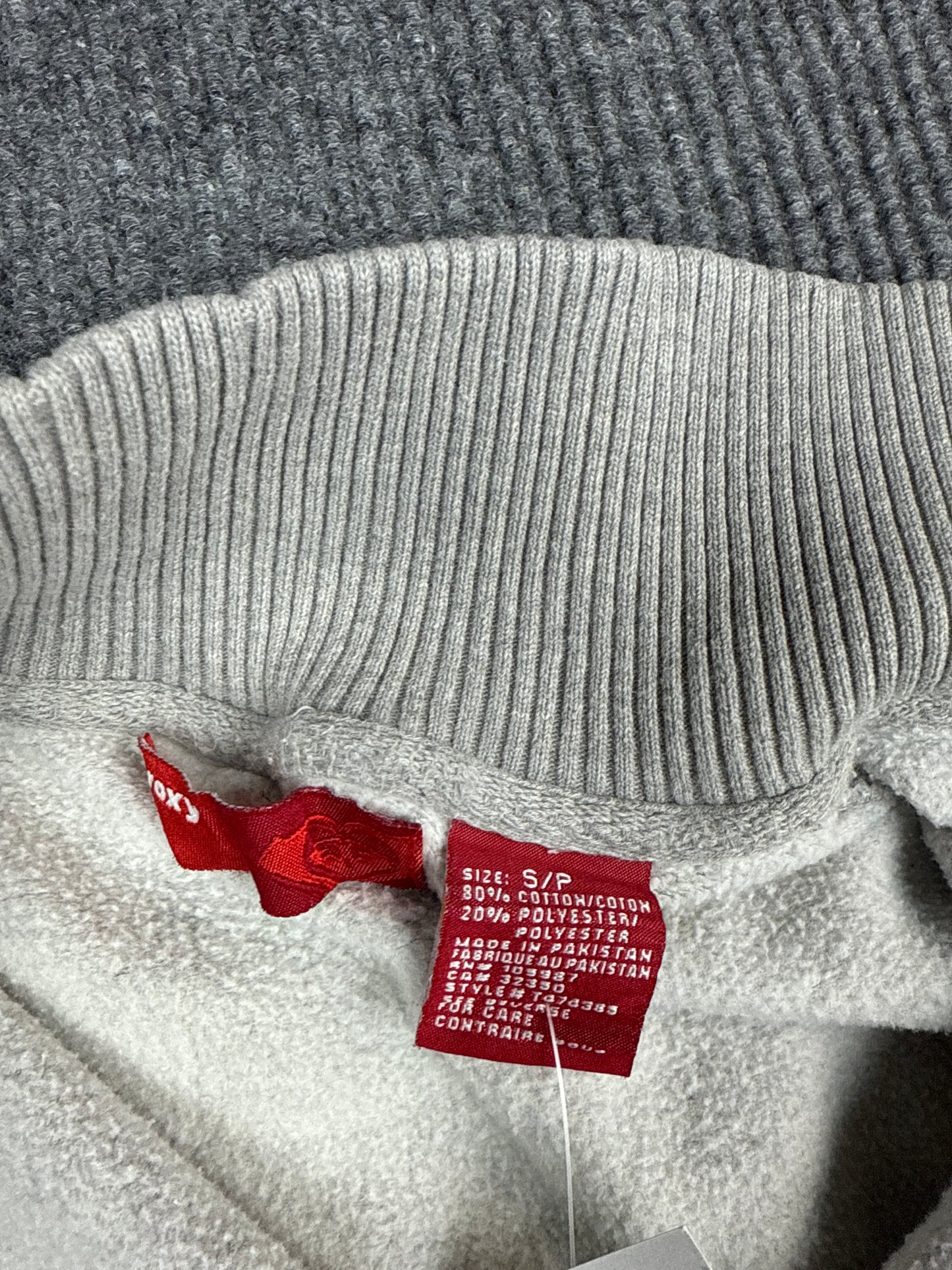 Roxy Gray Zip-Up Sweatshirt (S)