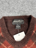 Eddie Bauer Argyle Lambswool Pullover Sweater (S)