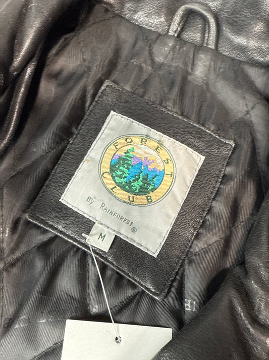 1990s Forest Club by Rainforest Leather Bomber Jacket (M)