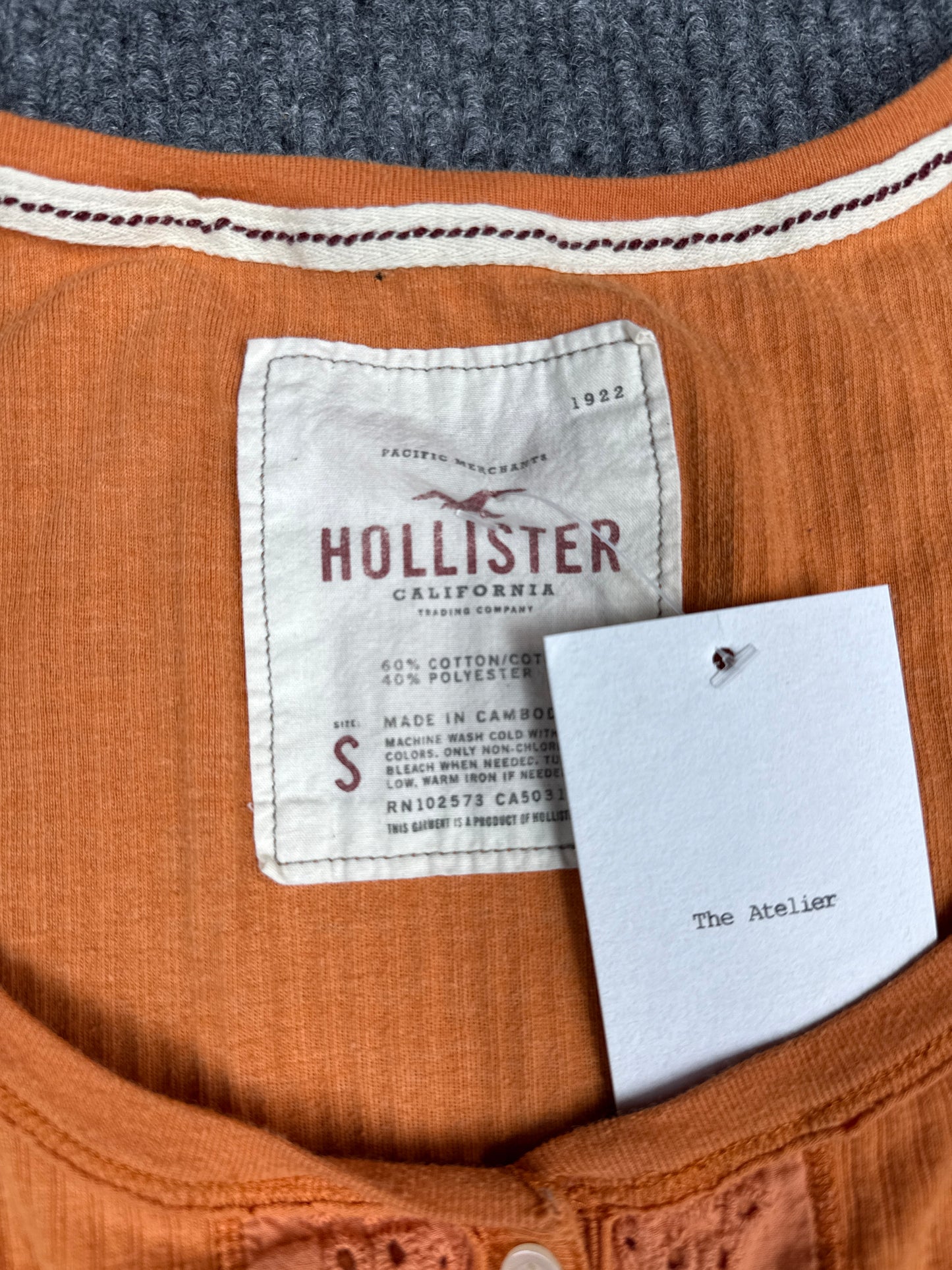 Hollister Orange Eyelet Hem Dress (S)
